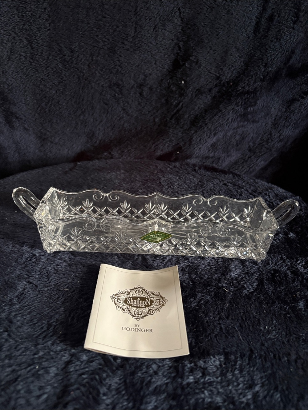 Shannon Crystal by Godinger Cracker Tray